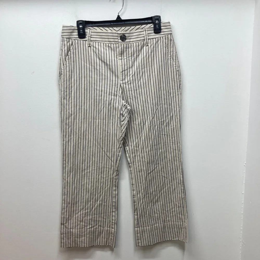 CAbi 5316 Striped Tick Tock Cropped Pants 6